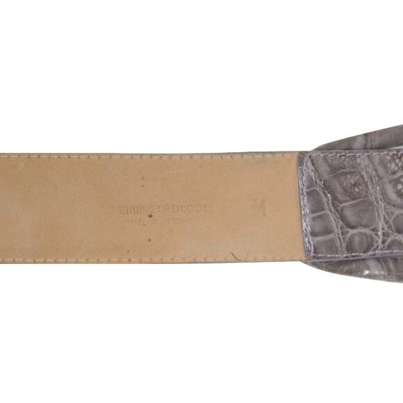 Nancy Gonzalez Womens Crocodile Leather Belt Size Medium Purple Violet Leather